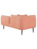 Beliani Chaiselongue CHEVANNES in Rosa/Schwarz - (W) 138 x (H) 74 x (L) 77 cm