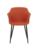 Beliani 2er-Set Esszimmerstuhl ELIM in Orange/Schwarz