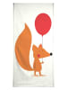 Juniqe Handtuch "Fox with a Red Balloon" in Orange & Rot