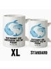 Mr. & Mrs. Panda Kaffeetasse Sternzeichen Fische mit Spruch in Weiß