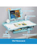 COSTWAY Schreibtisch Kinder mit Stuhl in Blau
