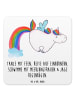 Mr. & Mrs. Panda Drink Coaster Einhorn Fliegendes Pferd mit Spruch in Weiß