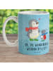 Mr. & Mrs. Panda Kindertasse Smörle Winterzeit mit Spruch in Eisblau