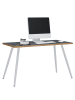VCM  Schreibtisch Bürotisch Computertisch Salia 110x50 in Anthrazit / Honig-Eiche