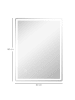 HOMCOM Badezimmerspiegel in Silber 80L x 60B x 4H cm