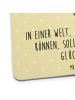Mr. & Mrs. Panda Untersetzer Fledermaus Flügel mit Spruch in Gelb Pastell
