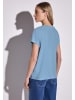 Street One Shirt mit Streifenstruktur in Blau