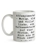 Mr. & Mrs. Panda Tasse Spruch Affenpinscher Liebe mit Spruch in Weiß