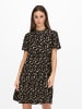 JACQUELINE de YONG Lockeres Mini Print Kleid Blusen Kurzarm Dress JDYPIPER in Schwarz-3