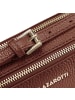 Lazarotti Bologna Leather Umhängetasche Leder Double-Zip 18 cm in brown