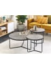 Beliani 3er-Set Couchtisch MELODY in Grau/Schwarz