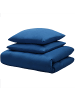 Beliani 3-tlg Bettwäsche-Set HARMONRIDGE in Blau