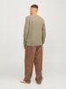 Jack & Jones Weicher Strickpullover mit Rundhalsausschnitt und langen Ärmeln in Beige
