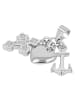 Adeliás Damen Anhänger – Kreuz Kreuzanhänger aus 925 Silber in silber