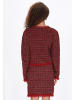 faina Women Sweater in burgundy black gold