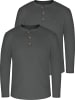 normani 2er Set Herren Langarm Shirts aus Bio-Baumwolle Neuville in Anthrazit