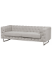Beliani 3-Sitzer Sofa VISSLAND in Beige/Silber - (W) 215 x (H) 71 x (L) 87 cm