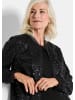 GOLDNER Perlenjacke mit Pailletten in schwarz / metallic / gemustert