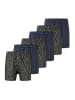 Schiesser Boxershorts Single Jersey in Blau / grün