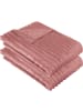 Erwin Müller Fleece, Microfaser Wohndecke 2er-Pack Aosta in rosenholz