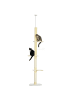 Pawhut Kratzbaum deckenhoch Gelb 47L x 34B x 220-260H cm