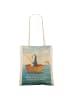 Mr. & Mrs. Panda festivaltasche Pinguin Angelboot Design mit Spruch in Weiß