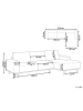 Beliani Ecksofa NORA in Beige/Braun - (W) 279 x (H) 77 x (L) 150 cm linksseitig