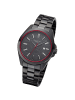 Regent Analog-Armbanduhr Regent Metallarmband schwarz groß (ca. 41mm)