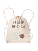 Mr. & Mrs. Panda Jutebeutel Milch Keks mit Spruch in Creme