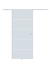 HOMCOM Glasschiebetür-L90 x H205 x T0,8 cm-Transparent