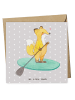 Mr. & Mrs. Panda Deluxe Karte Fuchs Stand Up Paddling ohne Spruch in Grau Pastell