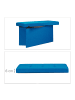 relaxdays Faltbare Sitzbank in Blau - (B)76 x (H)38 x (T)38 cm