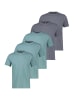 Lerros T-Shirt Basic in Petrol / grau
