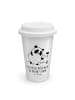 Mr. & Mrs. Panda To Go Becher Panda ZuMenschmenhalt mit Spruch in Weiß