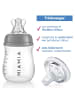 MiaMia PP-Flasche 2er Pack 140 ml + Silikon-Trinksauger in grau