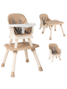 COSTWAY 6-in-1 Babyhochstuhl in Braun