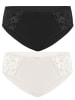 SUSA 2er Pack Slip Latina in champagner schwarz