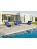 Beliani 4-tlg Lounge Set GARDA in Blau/Weiß