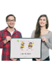 Mr. & Mrs. Panda Schmutzfangmatte Bienen Paar mit Spruch in Grau Pastell