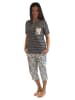 NORMANN Capri Pyjama kurzarm Oberteil gestreift - 44580 in marine