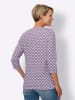 Sieh an! 3/4-Arm-Shirt in ecru-lila-bedruckt