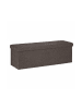 relaxdays Sitzbank in Braun-Grau - (B)114 x (H)38,5 x (T)37,5 cm