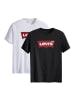 Levi´s T-Shirt 2er Pack in Weiß/Schwarz