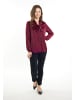usha BLACK LABEL Damen Langarm Bluse in Weinrot