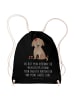 Mr. & Mrs. Panda Gymnastiktasche Hund Dame mit Spruch in Schwarz