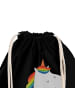 Mr. & Mrs. Panda Sportsack Einhorn Pilz ohne Spruch in Schwarz