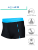 Aquarti Jungen Kinder Badehose Seitliche Paspel in schwarz/blau