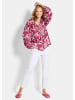 GOLDNER Blusenshirt Viskosebluse mit floralem Muster in pink / gemustert