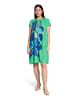 Betty Barclay Plisseekleid kurzarm in Green/Cream