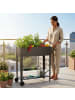 relaxdays Hochbeet in Anthrazit - (B)85 x (H)80 x (T)50 cm